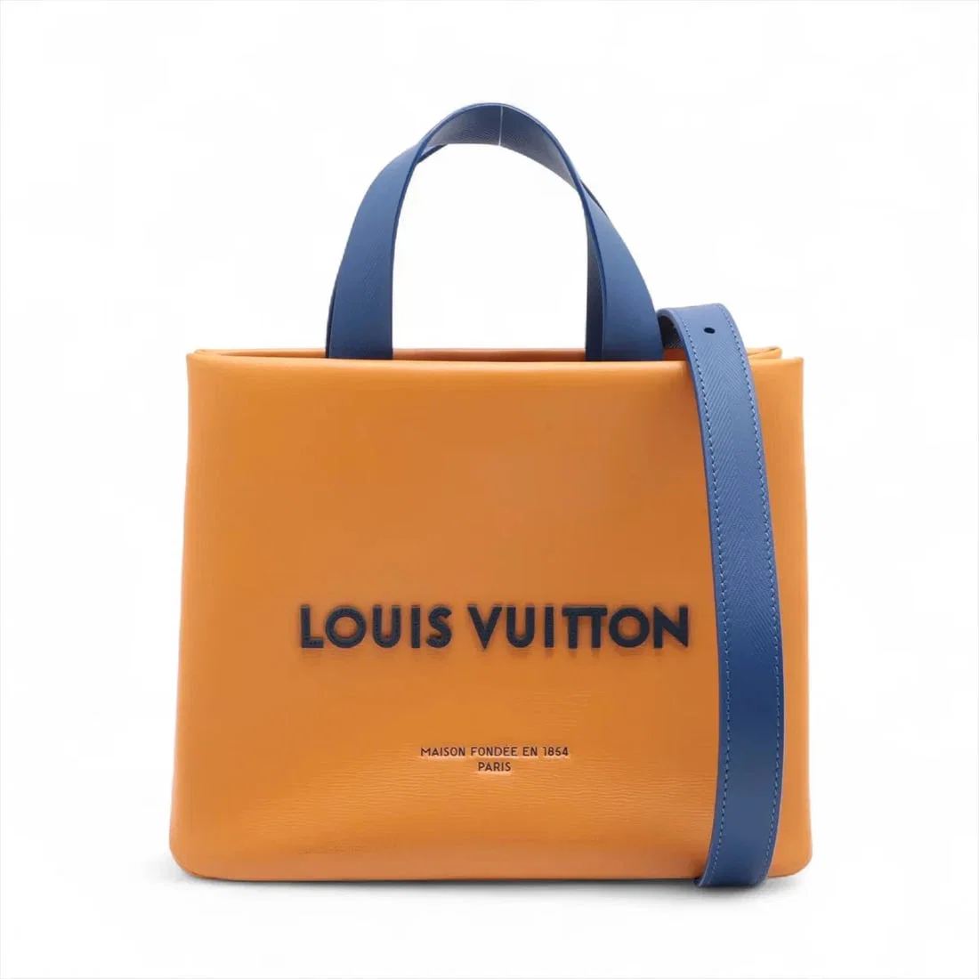 LOUIS VUITTON LOGO X LEATHER SHOPPER TOTE MINI