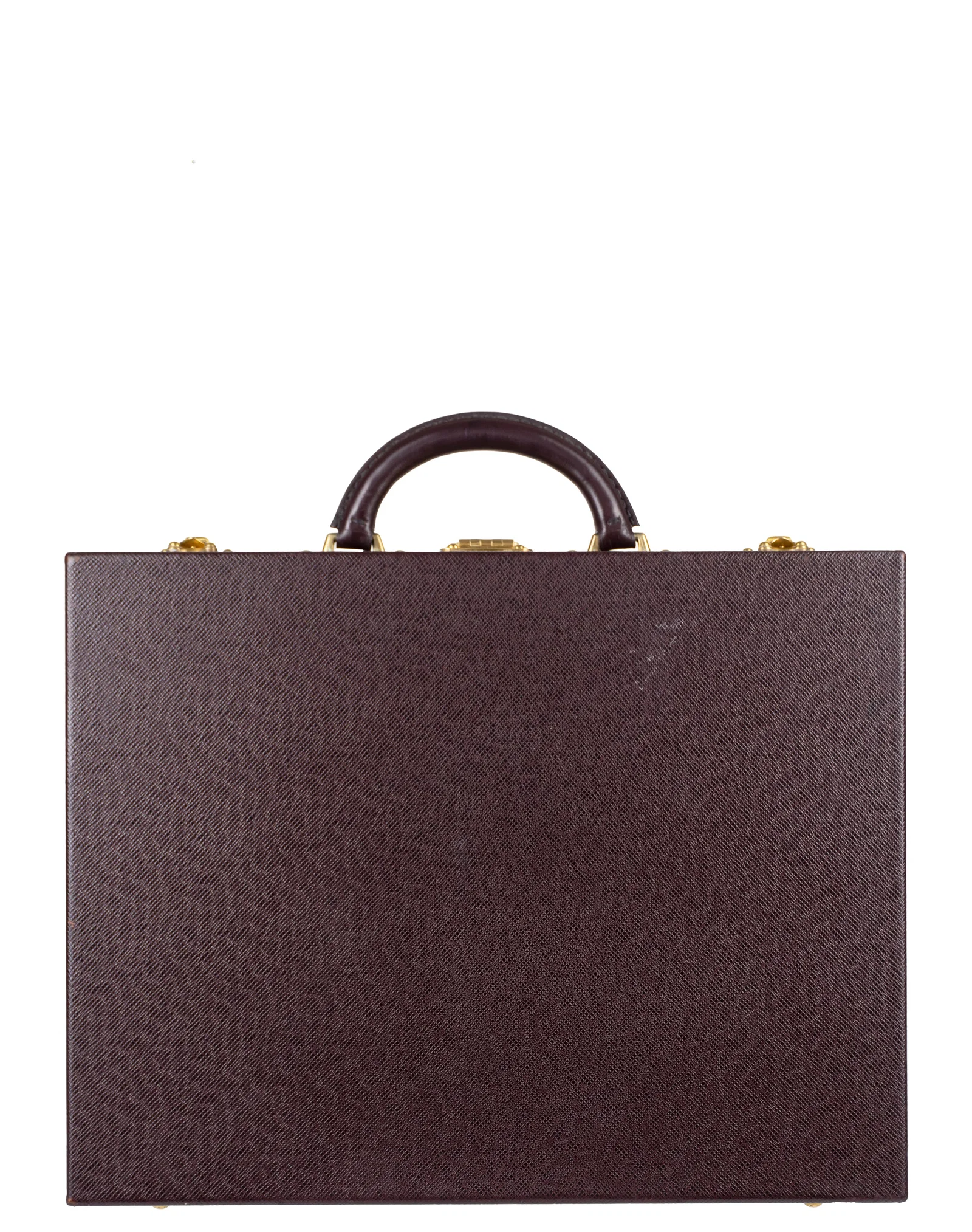 Louis Vuitton - LOUIS VUITTON – "Diplomat" Briefcase in Acajou (Mahogany) Taiga Leather