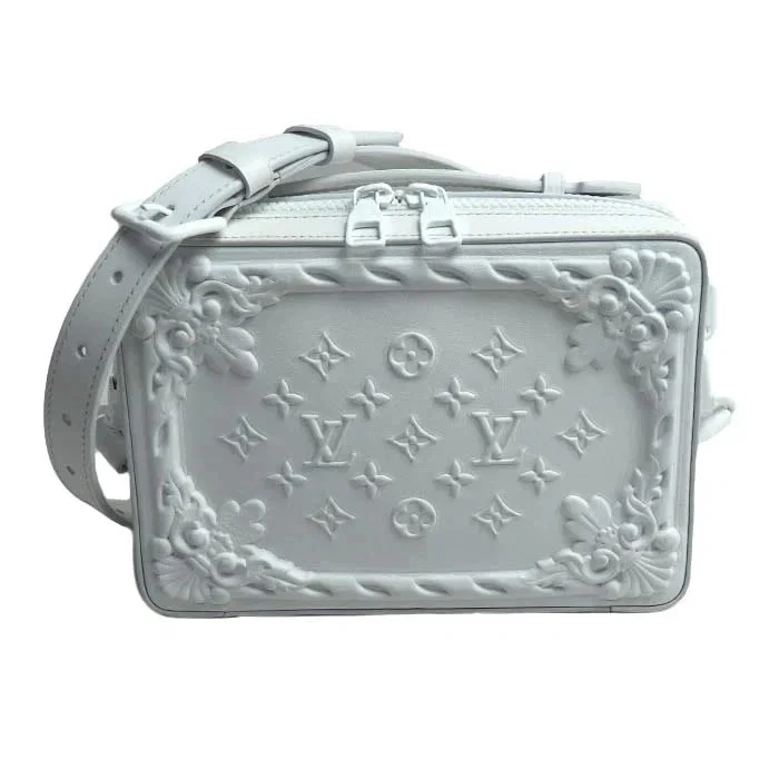 LOUIS VUITTON LV ORNAMENT SOFT TRUNK SHOULDER BAG WHITE IC