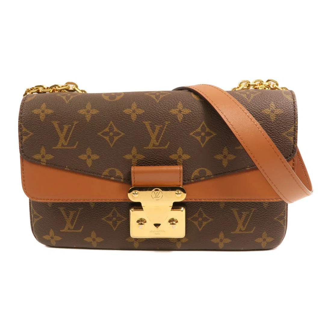 Louis Vuitton Marceau Monogram Shoulder Bag with Gold Hardware Brown M46127