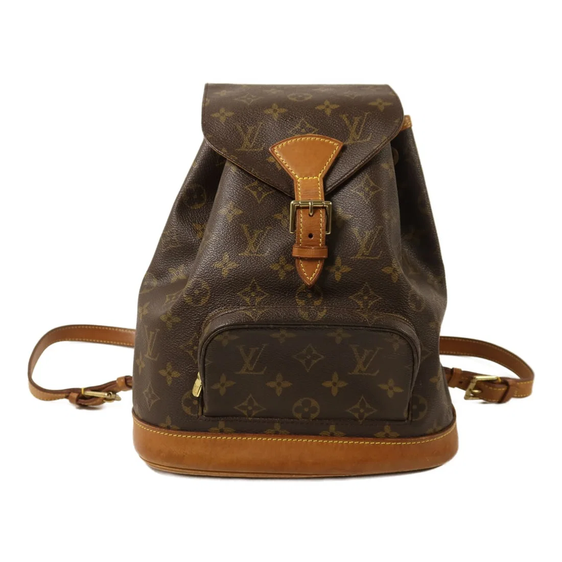 Louis Vuitton Mini Montsouris Monogram Backpack with Gold Hardware Brown
