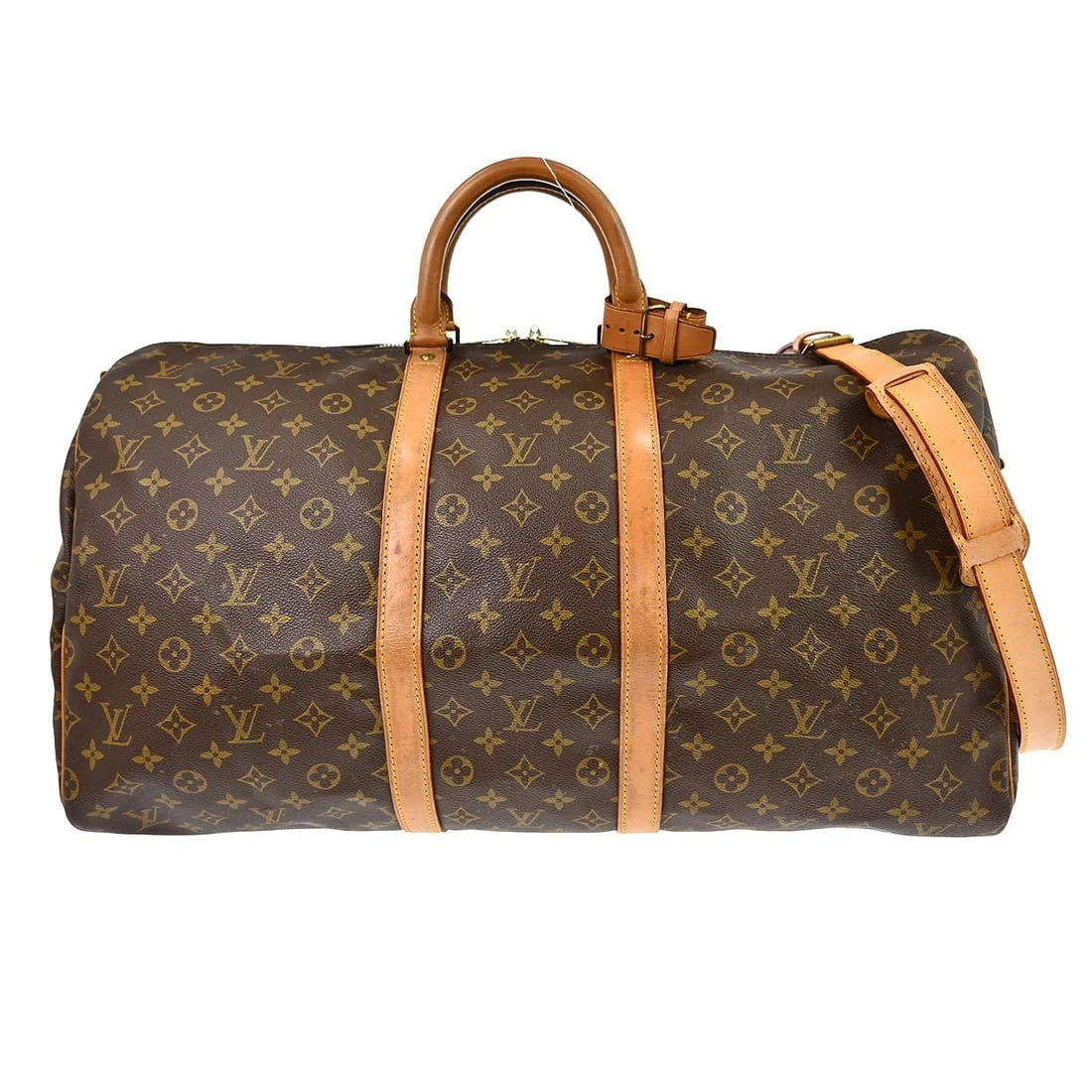 Louis Vuitton Monogram Canvas Keepall Bandouliere 55 Extra Large Duffle Bag