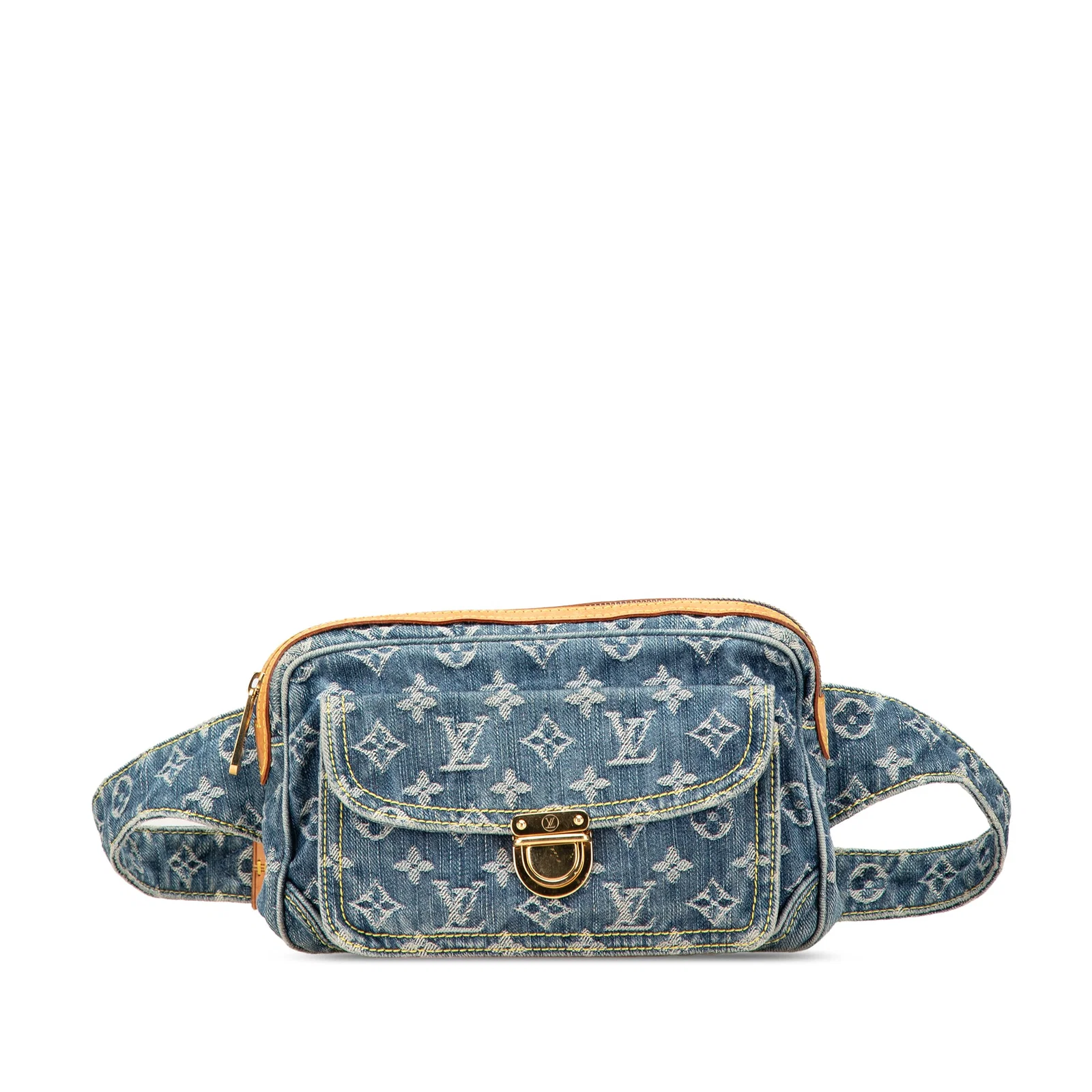Louis Vuitton Monogram Denim Bum Bag with Vachetta Leather Trim