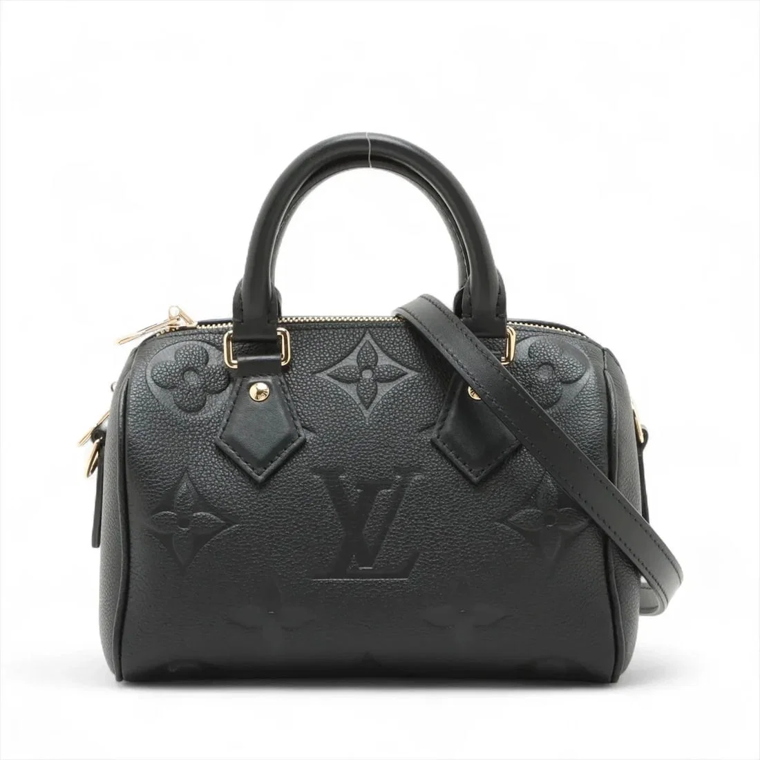 LOUIS VUITTON MONOGRAM EMPREINTE SPEEDY BANDOULIÈRE BLACK