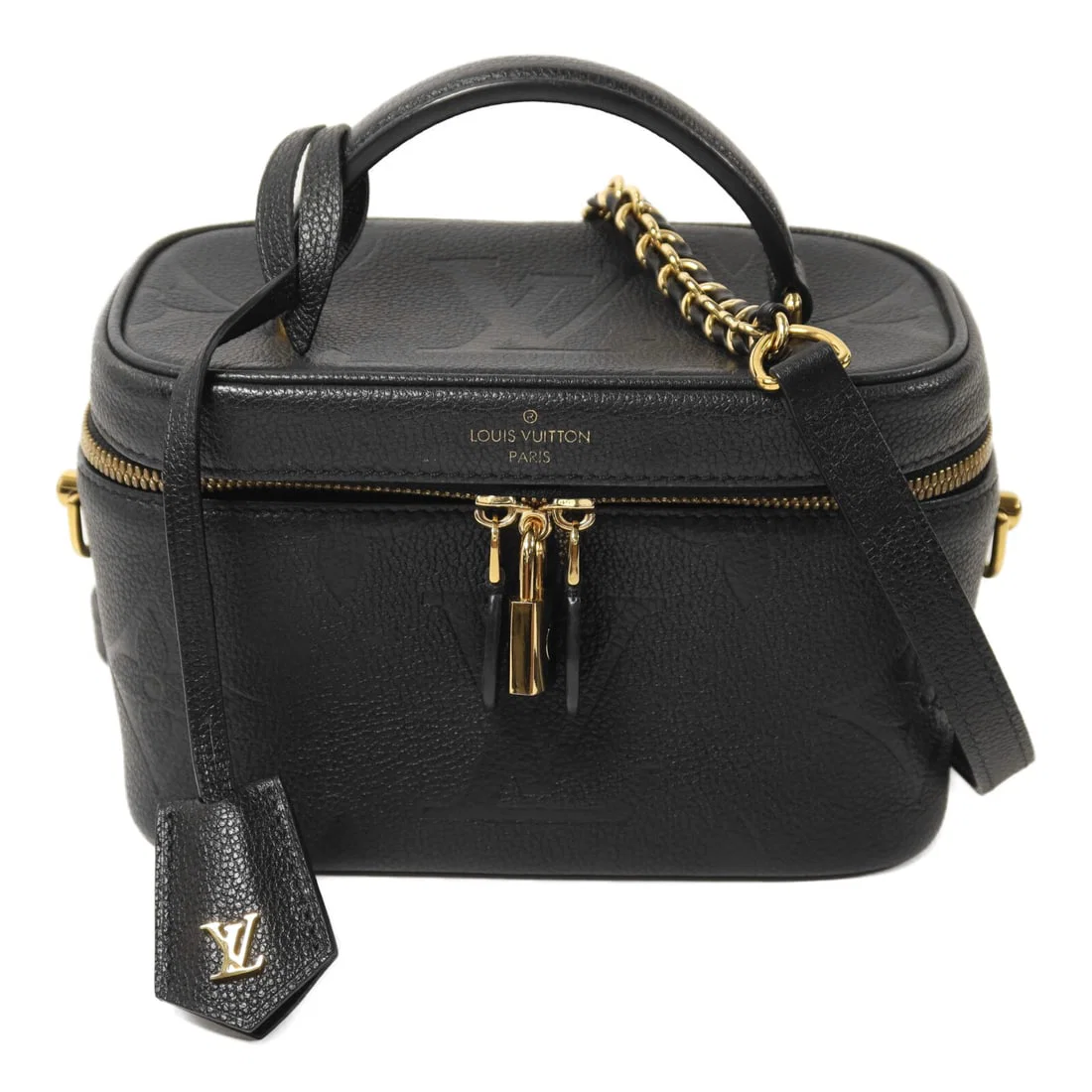 Louis Vuitton Monogram Empreinte Vanity Case Black Calfskin Chain Bag M45598