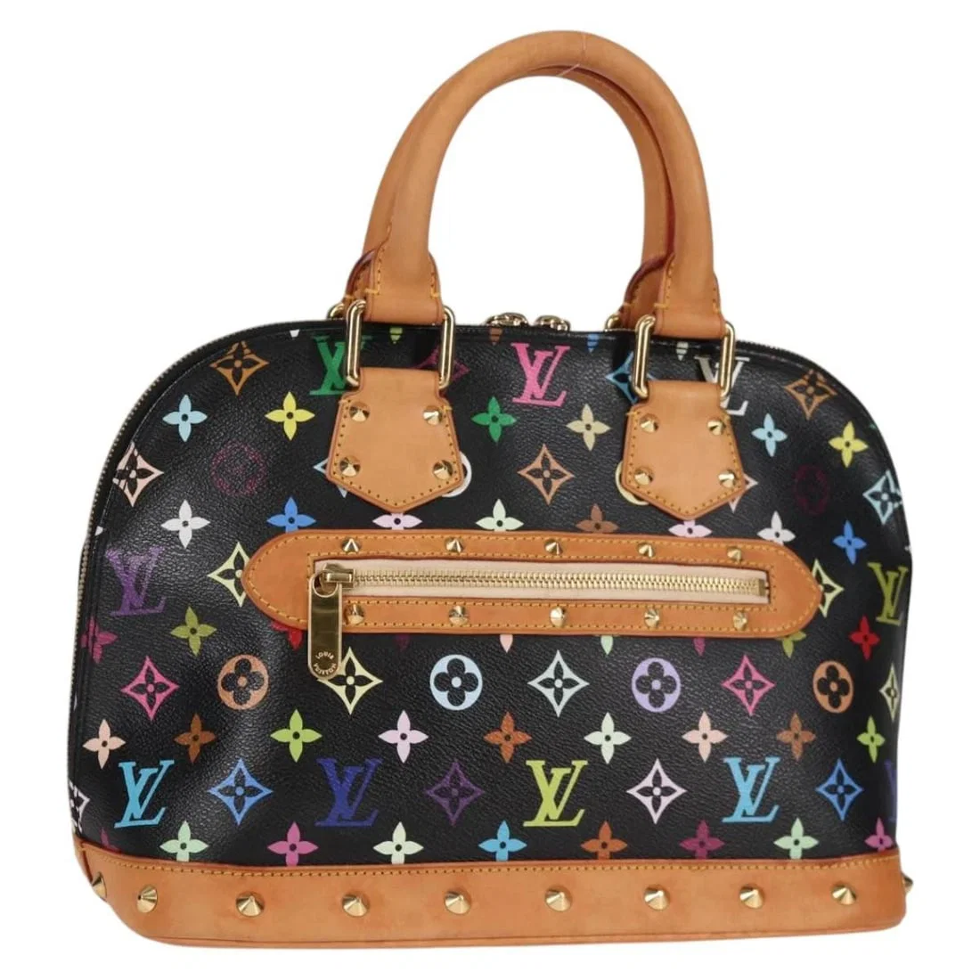 LOUIS VUITTON MONOGRAM MULTICOLOR ALMA HAND BAG BLACK