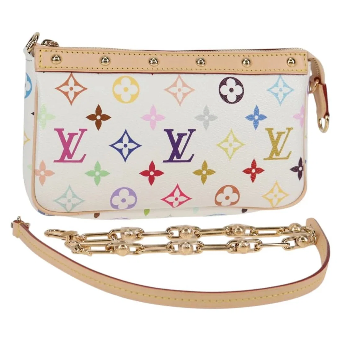 LOUIS VUITTON MONOGRAM MULTICOLOR LV × TM POCHETTE POUCH