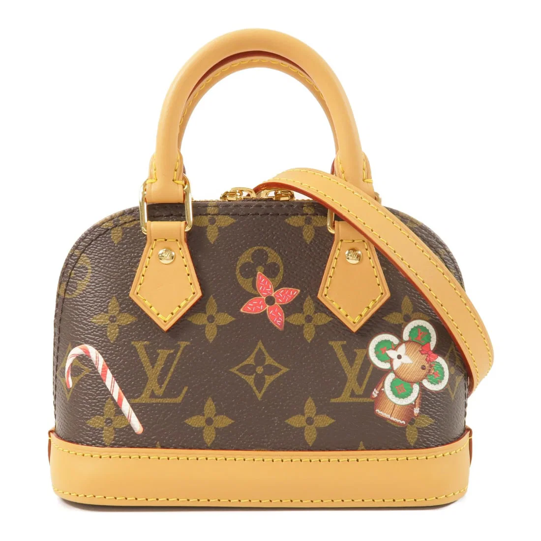 Louis Vuitton Nano Alma Vivienne Monogram Brown Shoulder Bag with Gold Hardware