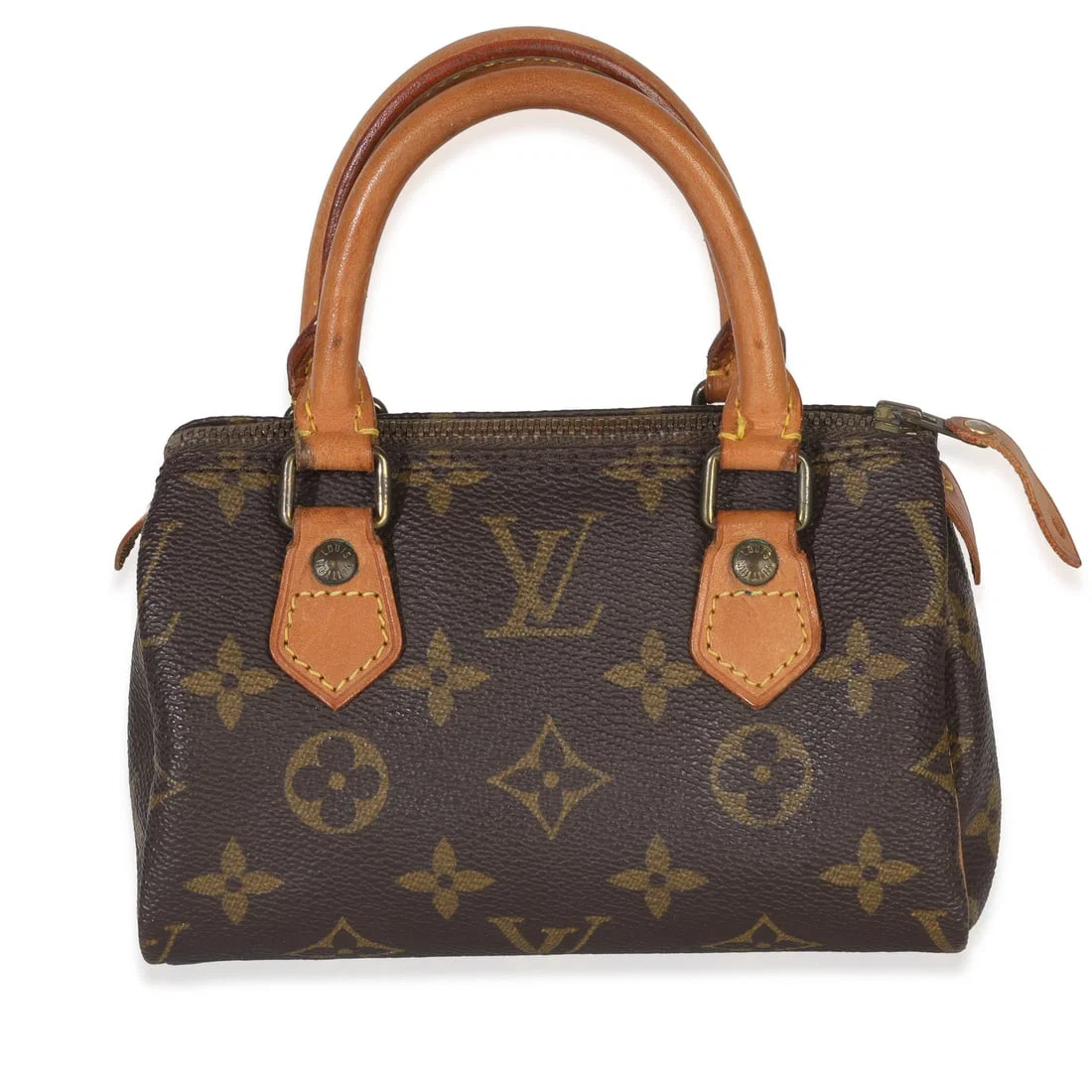 Louis Vuitton Nano Speedy Brown Monogram Canvas Top Handle Bag France