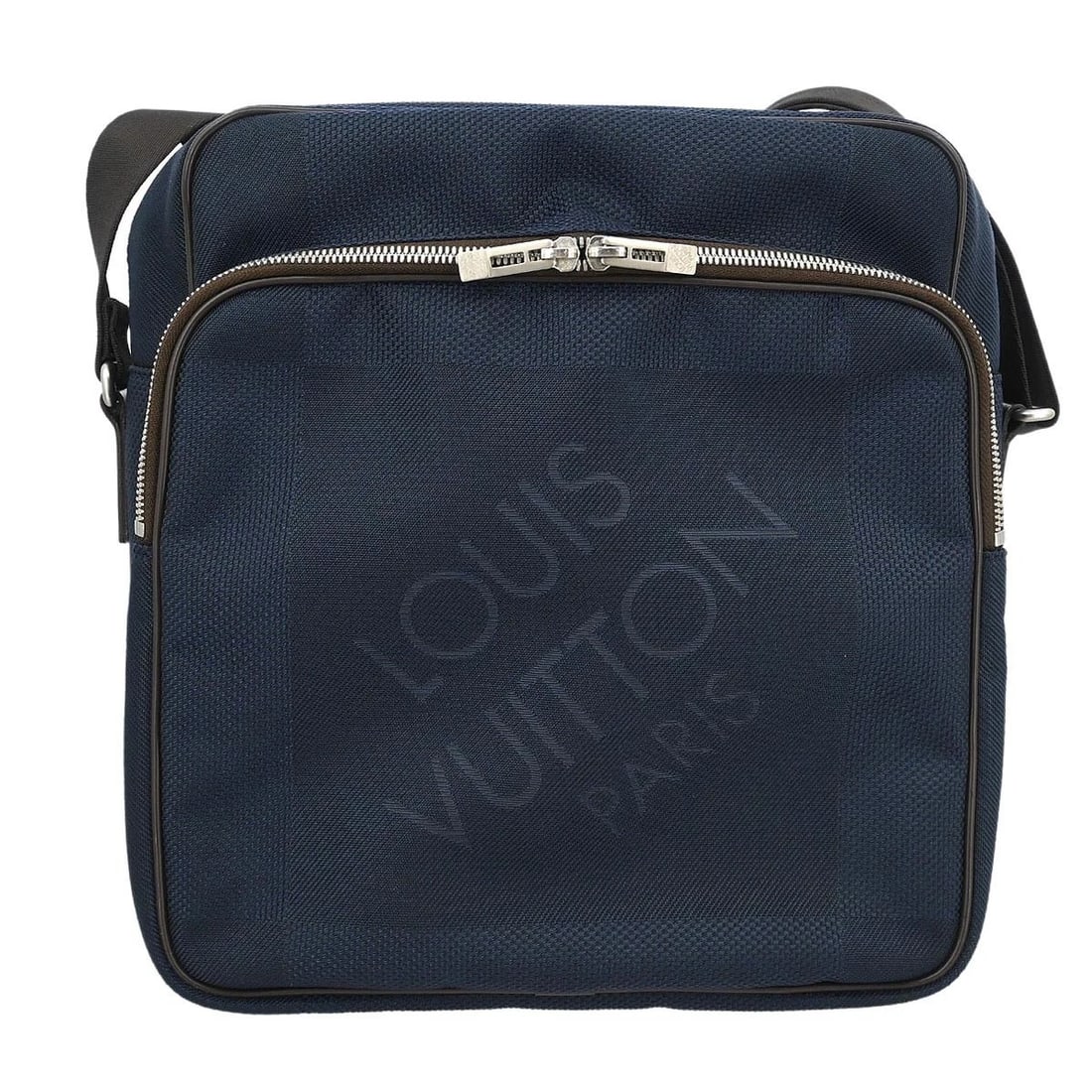 LOUIS VUITTON NAVY DAMIER GEANT PILOT SHOULDER BAG