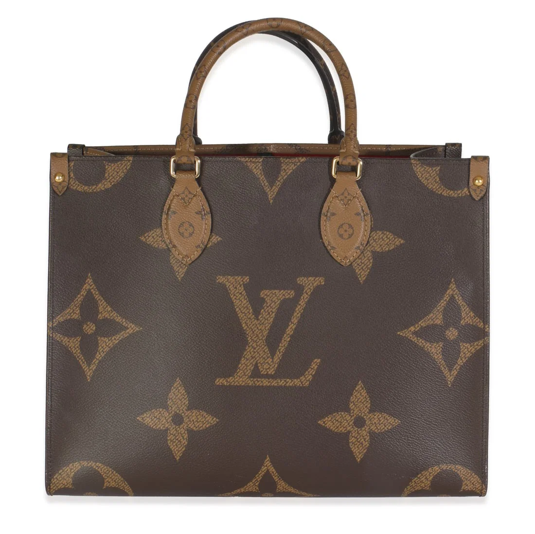 Louis Vuitton Onthego MM Shoulder Bag Reverse Monogram Canvas Brown