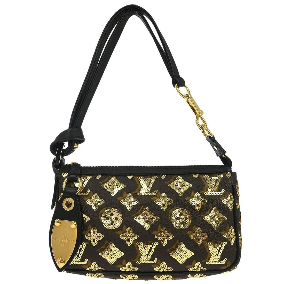 Louis Vuitton Pochette Accessoires Monogram Eclipse Canvas Small Pouch Bag