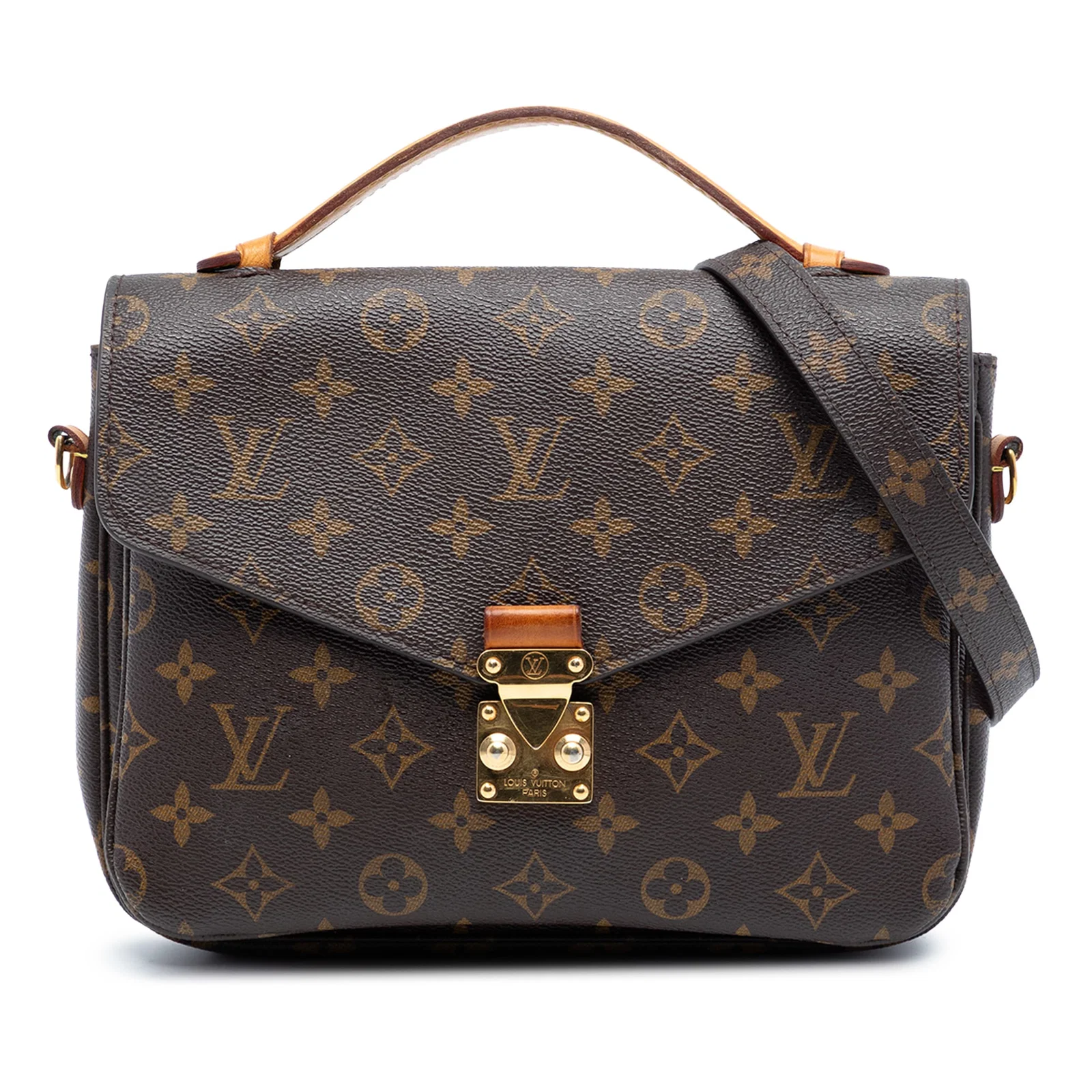 Louis Vuitton Pochette Metis Monogram Canvas Shoulder Bag with Top Handle