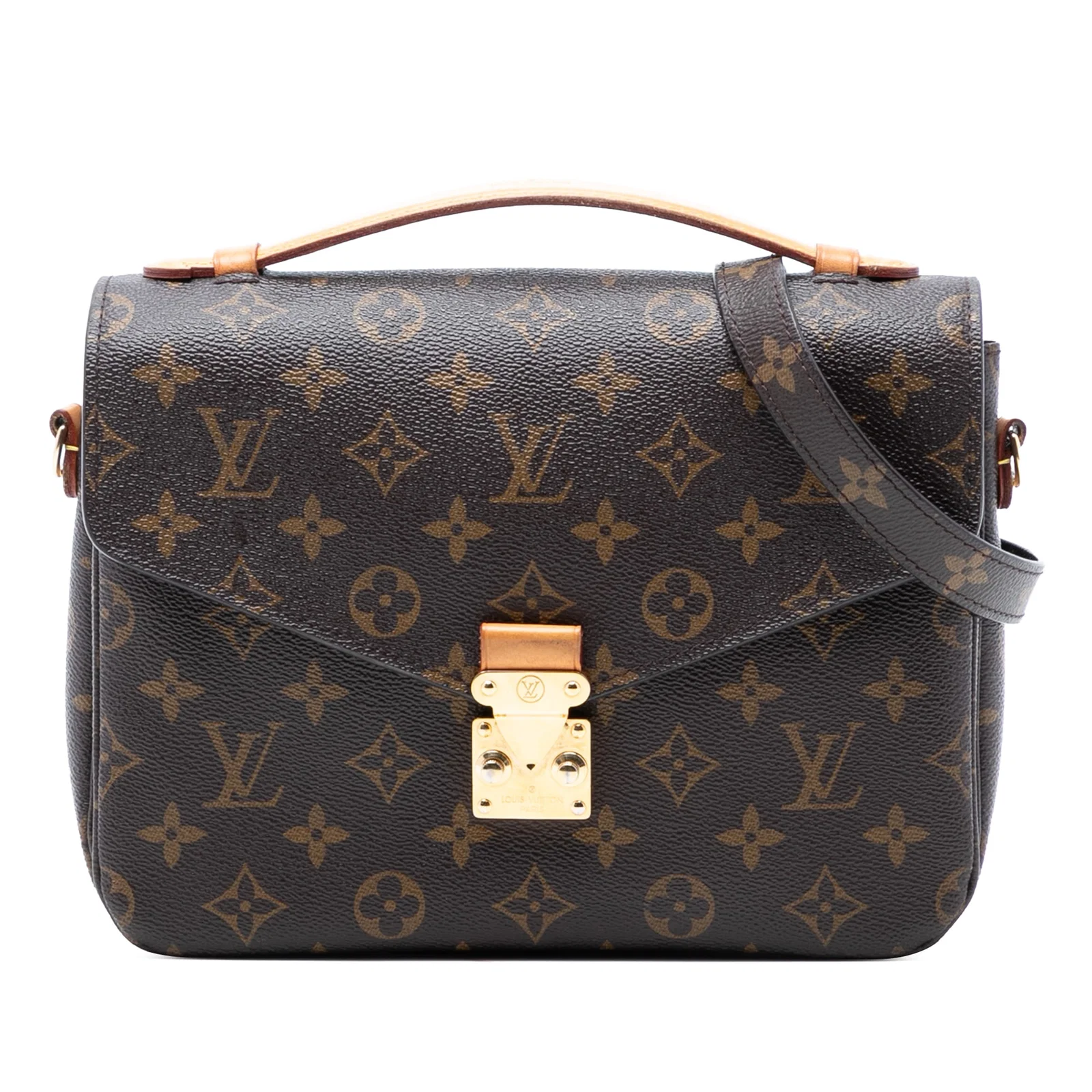 Louis Vuitton Pochette Metis Shoulder Bag in Monogram Canvas with Vachetta Handle