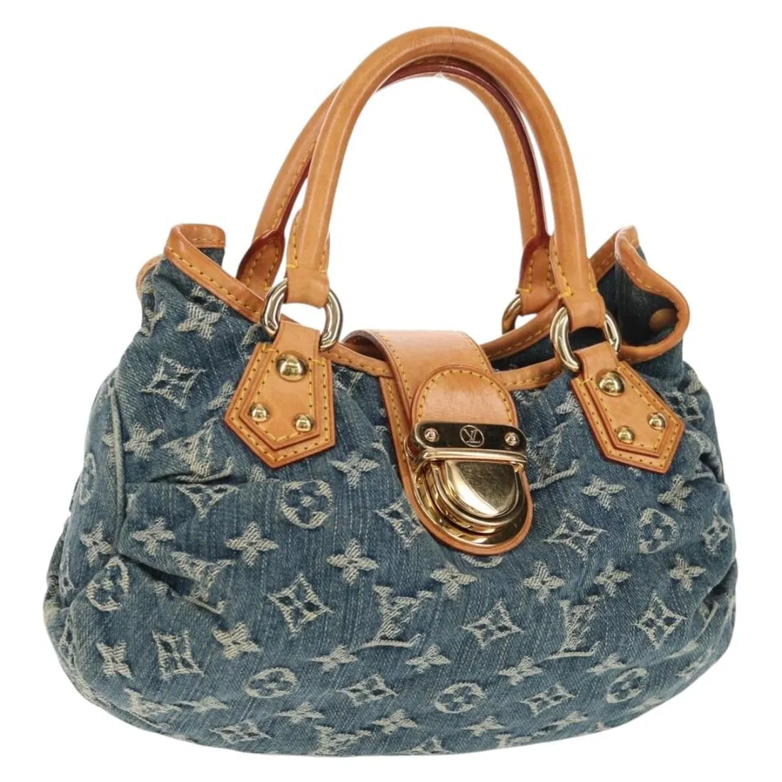 Louis Vuitton Preity Blue Monogram Denim Canvas Handbag M95020 with Dust Bag