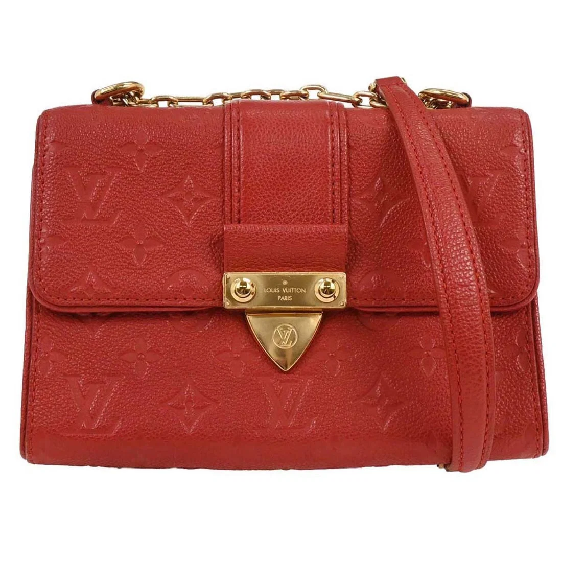 Louis Vuitton Red Monogram Empreinte Saint Sulpice PM Crossbody Bag