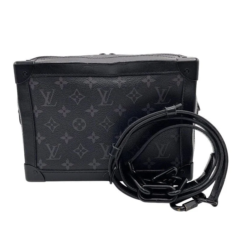 LOUIS VUITTON SOFT TRUNK BLACK MONOGRAM ECLIPSE SHOULDER BAG