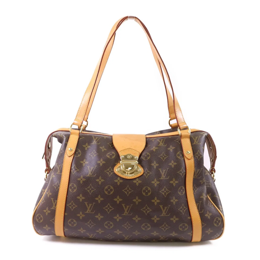 LOUIS VUITTON Stresa PM Monogram Shoulder Bag Brown GHW M51186