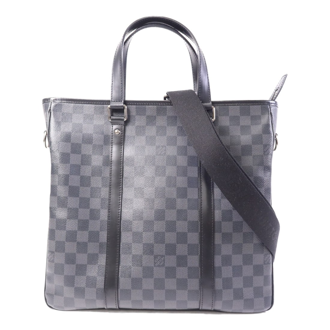 Louis Vuitton Tadao MM Damier Graphite PVC Black Two Way Shoulder Bag