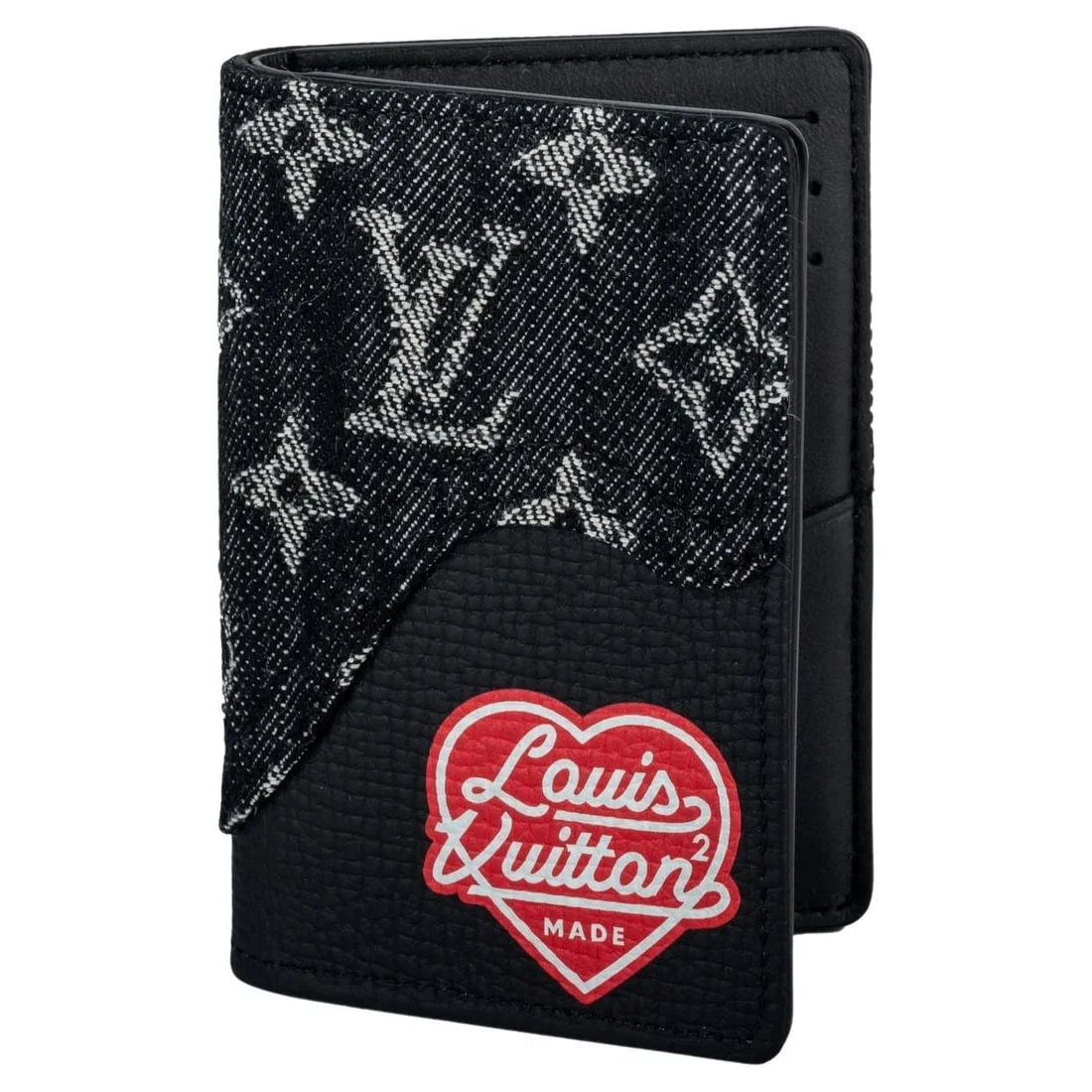 Louis Vuitton x Nigo Black Monogram Pocket Organizer with Heart Applique