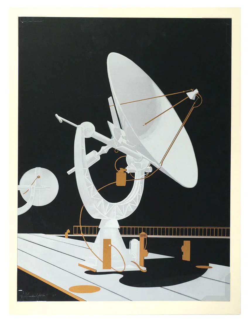 LOWELL NESBITT NASA Antenna Serigraph