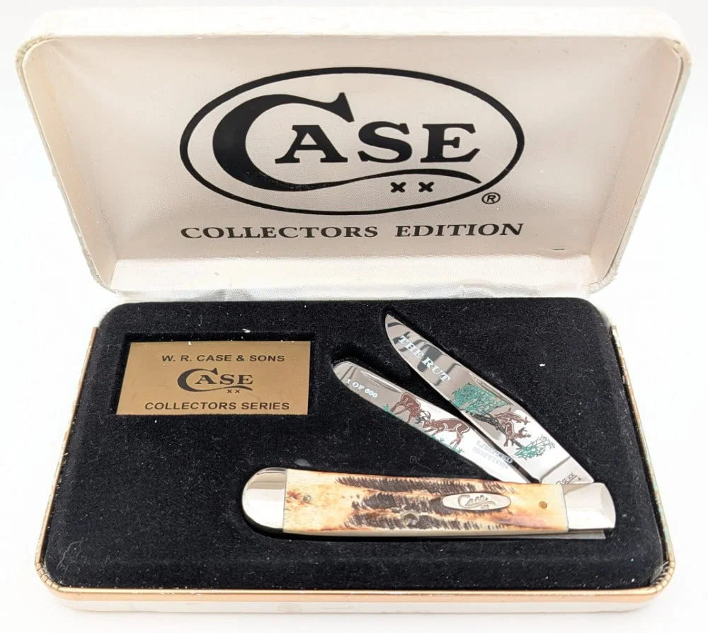 Ltd 2008 Case XX The Rut Bone Stag Trapper 6.5254 w/ Case