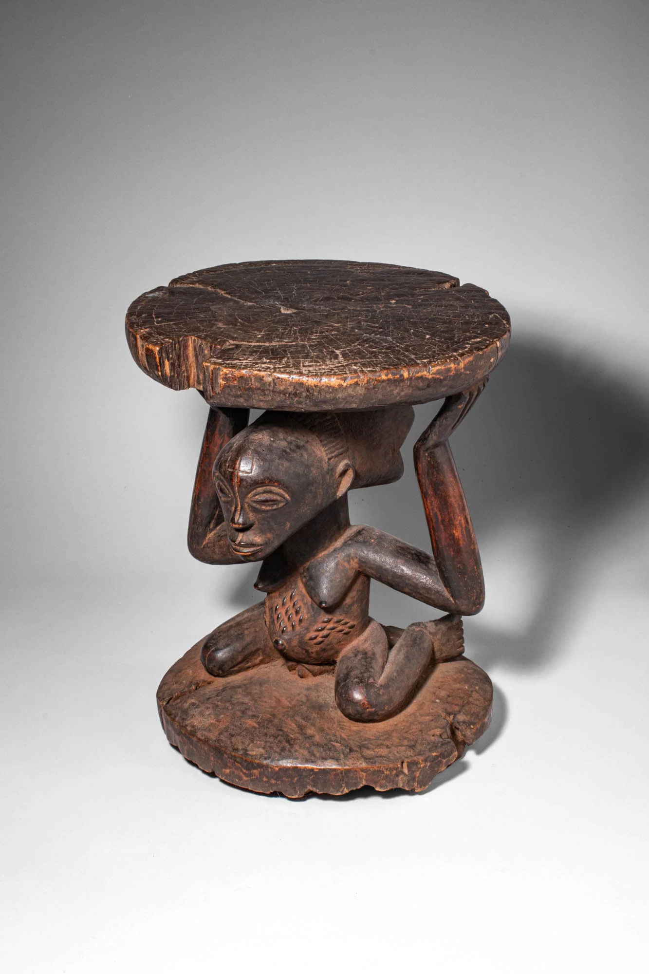 LUBA WOODEN CEREMONIAL STOOL