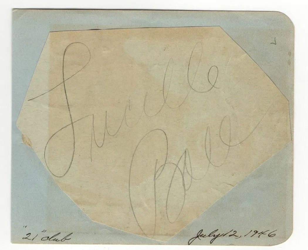 Lucille Ball Autograph Cut With JSA Authentication From I Love Lucy