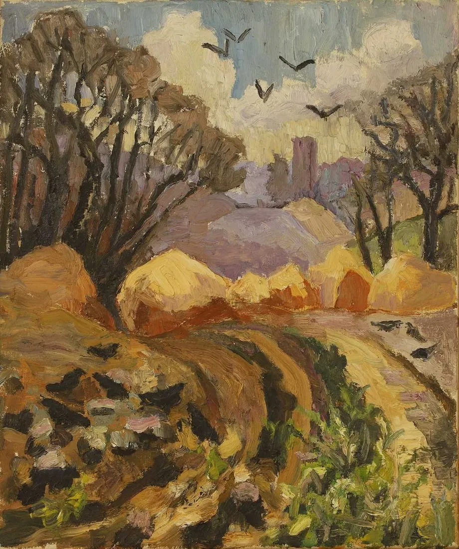▲ Lucy Harwood (British, 1893-1972) View of St Mary's Church, Kersey