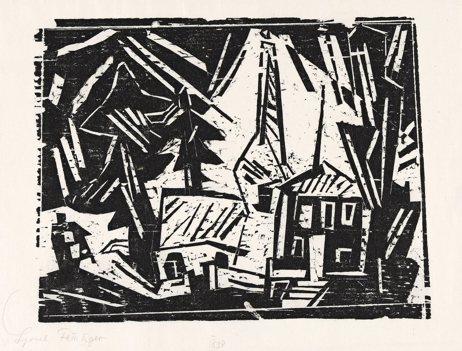 Lyonel Feininger (1871-1956), Dorfkirche, 1918.