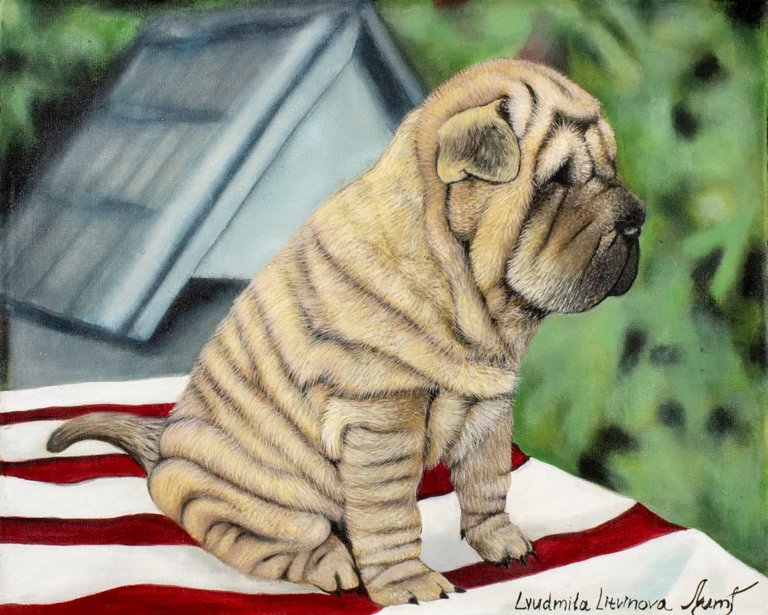 Lyudmila Litvinova (Russia,b 1991) acrylic painting