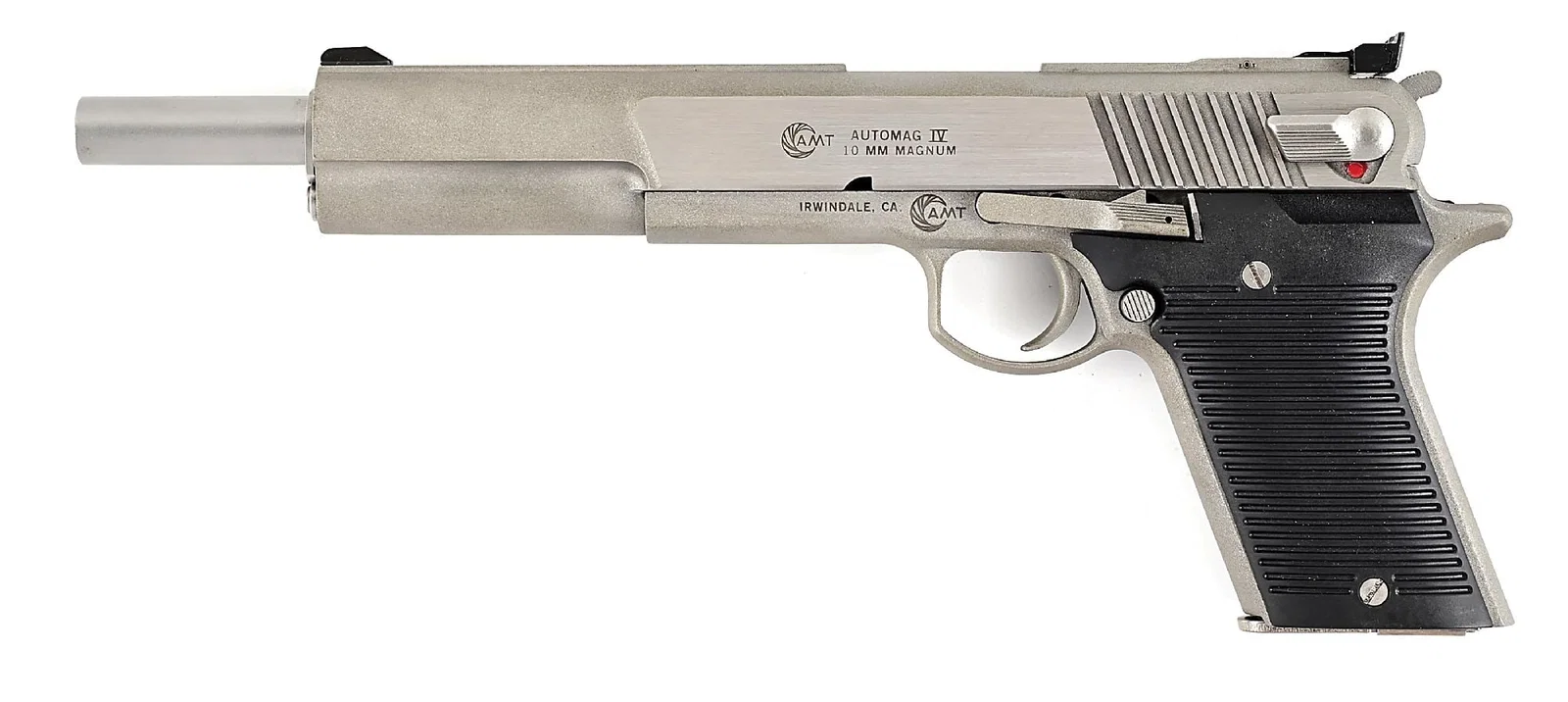(M )AMT AUTOMAG MODEL IV SEMI-AUTOMATIC PISTOL IN 10MM WITH BOX