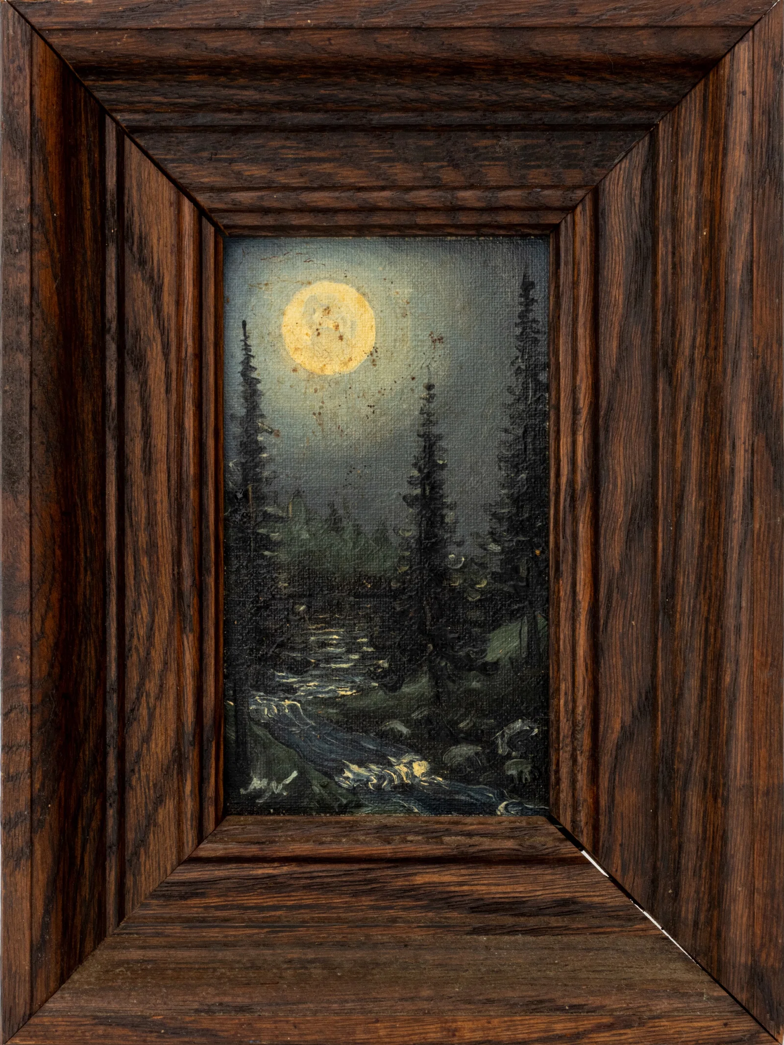 M. Nelson "Moon River" Oil on Panel, 1978