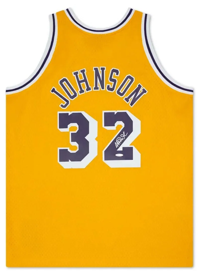 Magic Johnson Signed Lakers Gold Swingman Jersey Upper Deck Authenticated