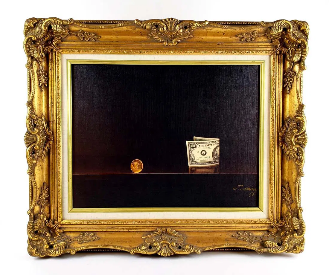 Magnificent Lithograph Still Life Money & Coin by Teimur Amiry