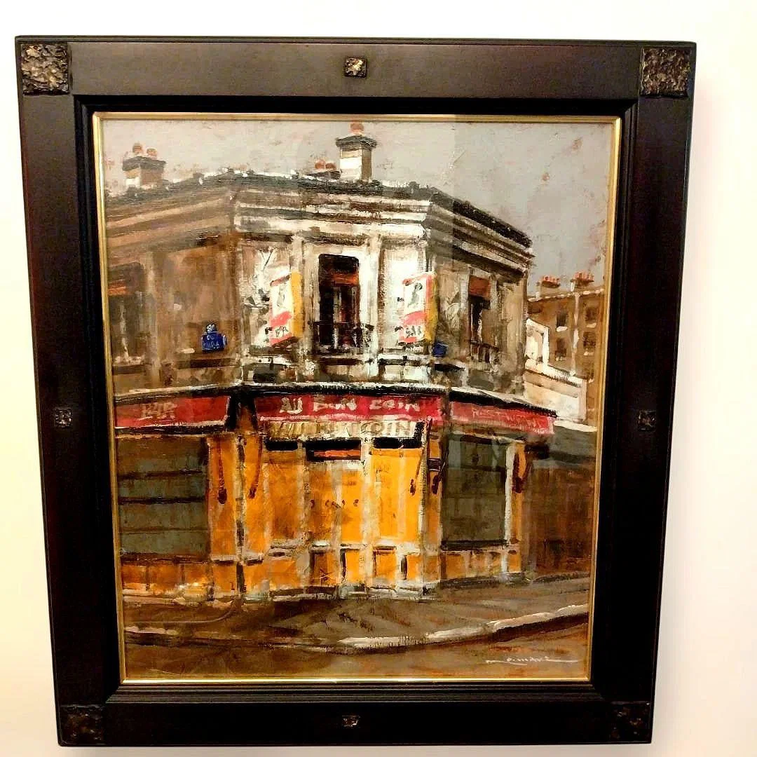 Maki Yoichi "AU BON COIN" oil painting