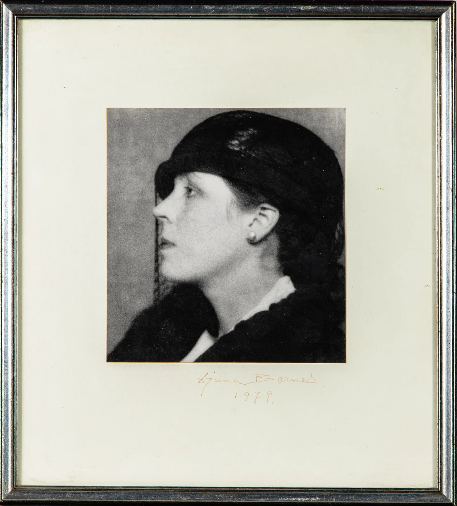 Man Ray's portrait of Djuna Barnes, signed by the author