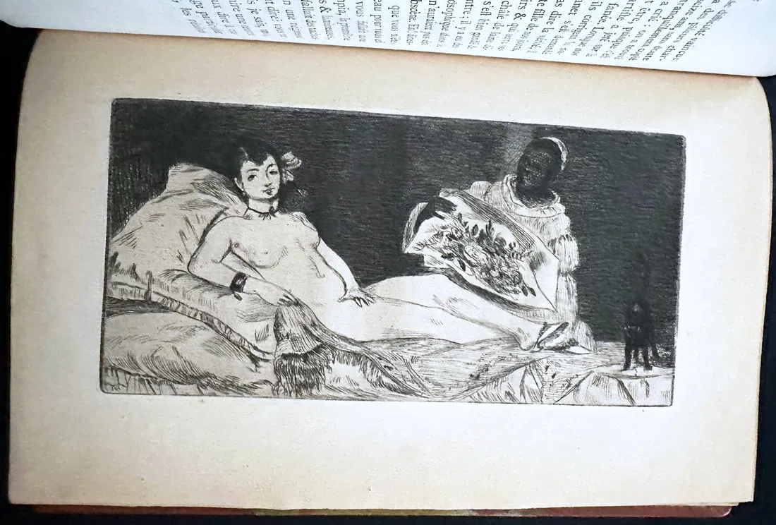 Manet by Zola. 1867. with Manet etching Olympia.