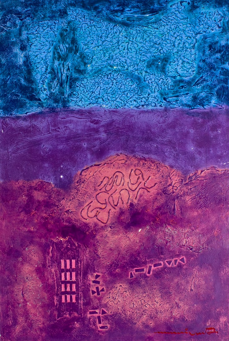 Manuel A Rodriguez (Filipino,1912-2017) mixed media painting