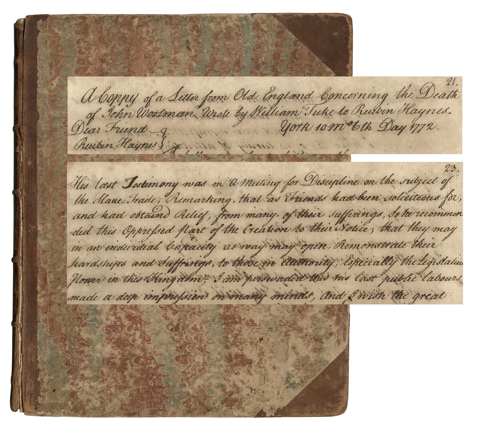 Manuscript Letterbook for Quaker Abolitionist John Woolman [Slavery] (America, 1758 to 1772) 9 x 7