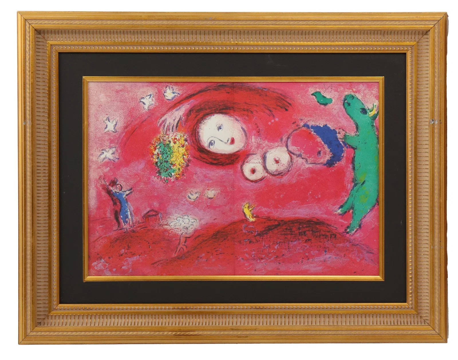 Marc Chagall (1887-1985) French/Russian, Abstract Lithograph "Springtime in the Meadow"