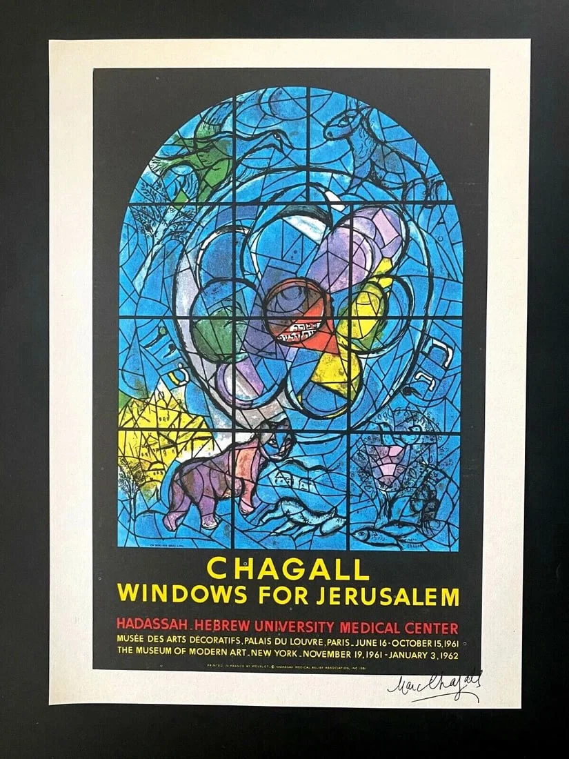 MARC CHAGALL + 1966 BEAUTIFUL SIGNED PRINT READY TO HANG