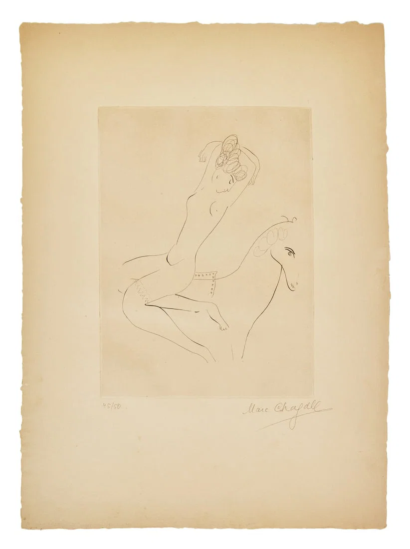 Marc Chagall (Belarusian/French, 1887-1985) L'écuyère, ca. 1926