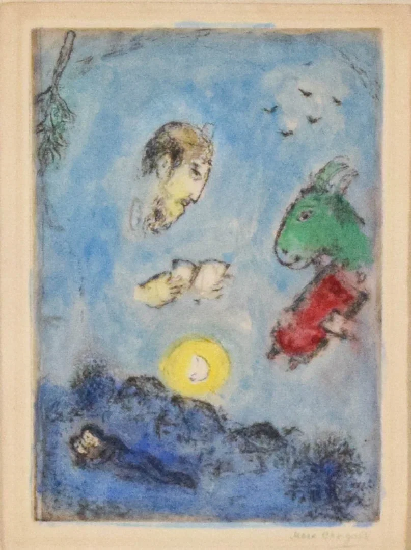 Marc Chagall Etching The Donkey Above the Village