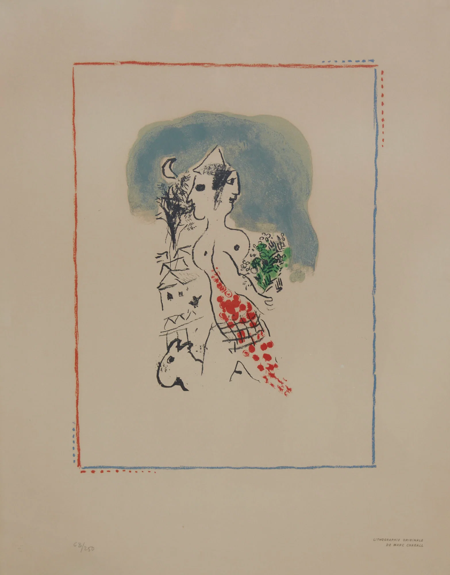 Marc Chagall (France, 1887-1985), Untitled (from the Flight portfolio) 1966-1971, lithograph in