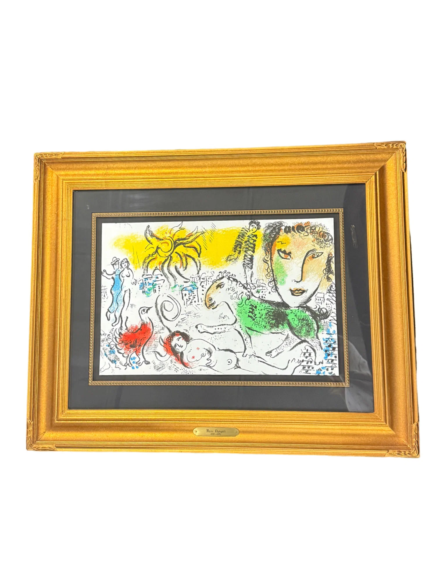 Marc Chagall "Homecoming" Framed Lithograph with COA