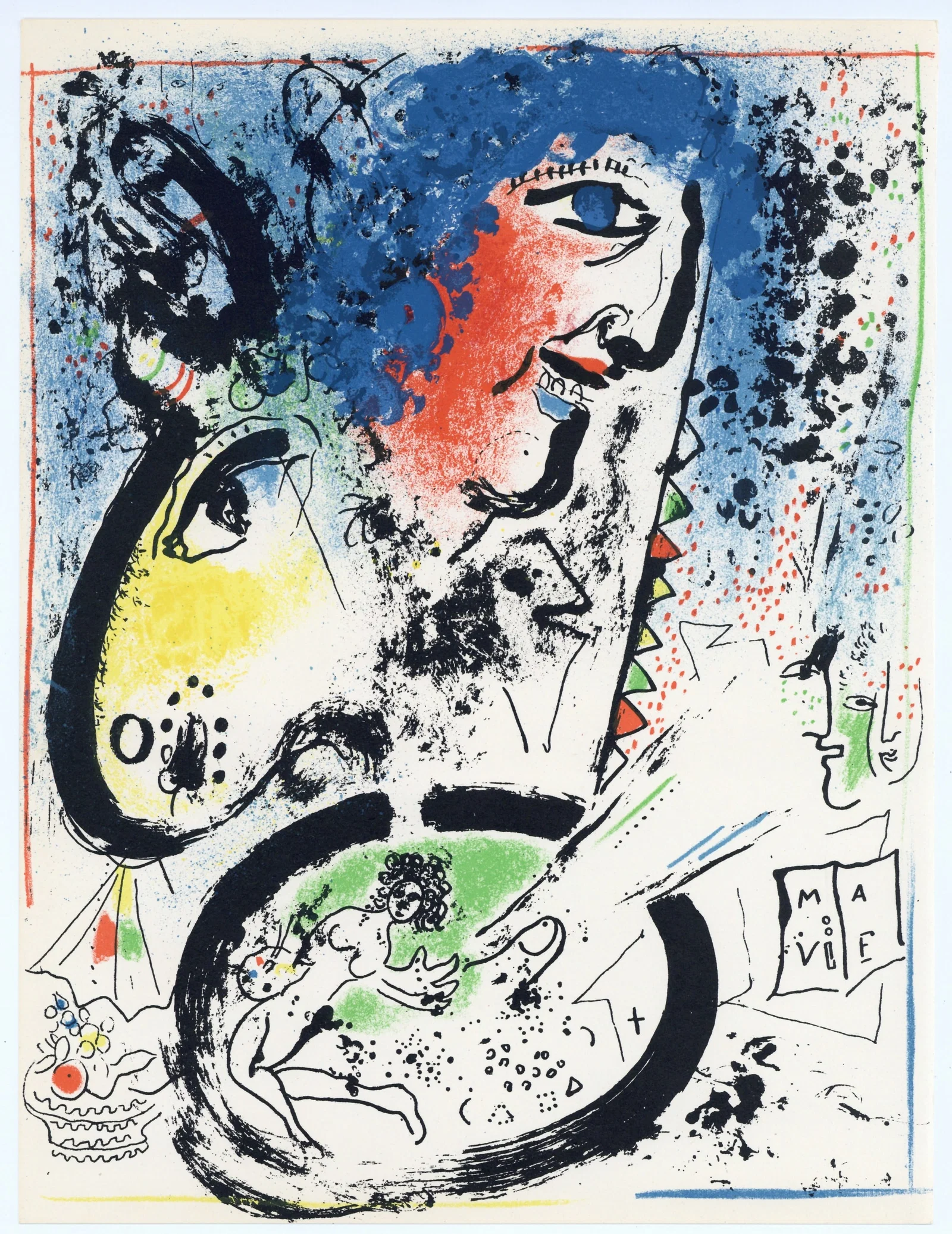 Marc Chagall "Self Portrait" original lithograph