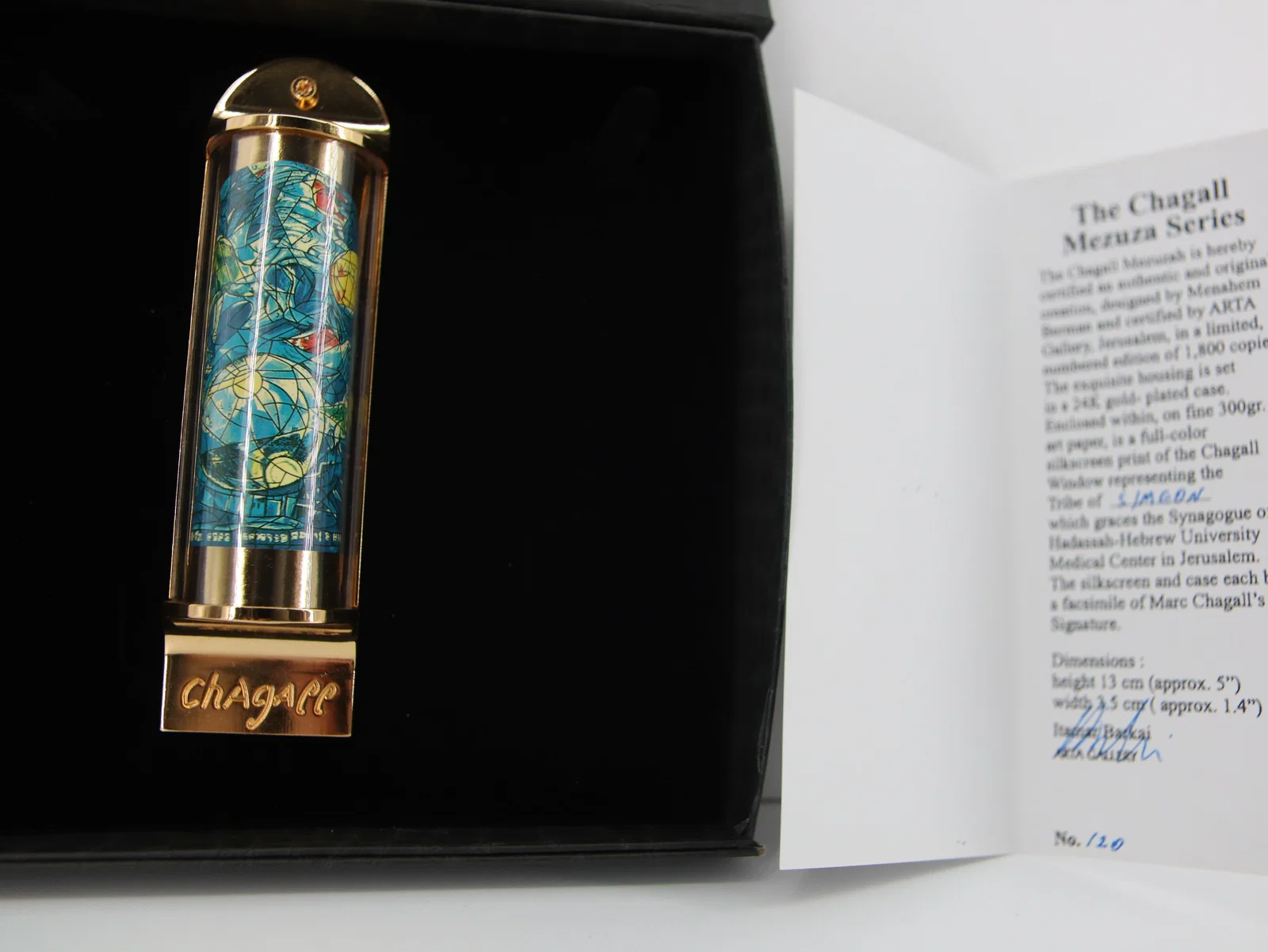 Marc Chagall, 'Simeon', 24K Gold Plated Limited Edition Mezuzah