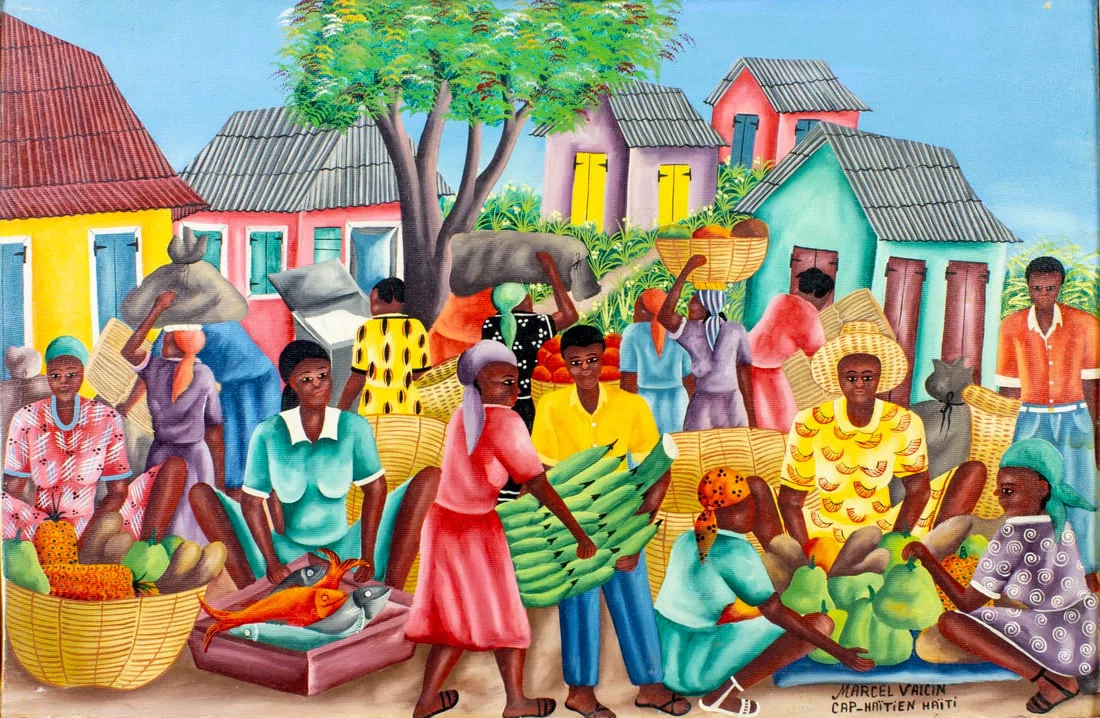 Marcel Valcin (Haiti,20C) oil painting