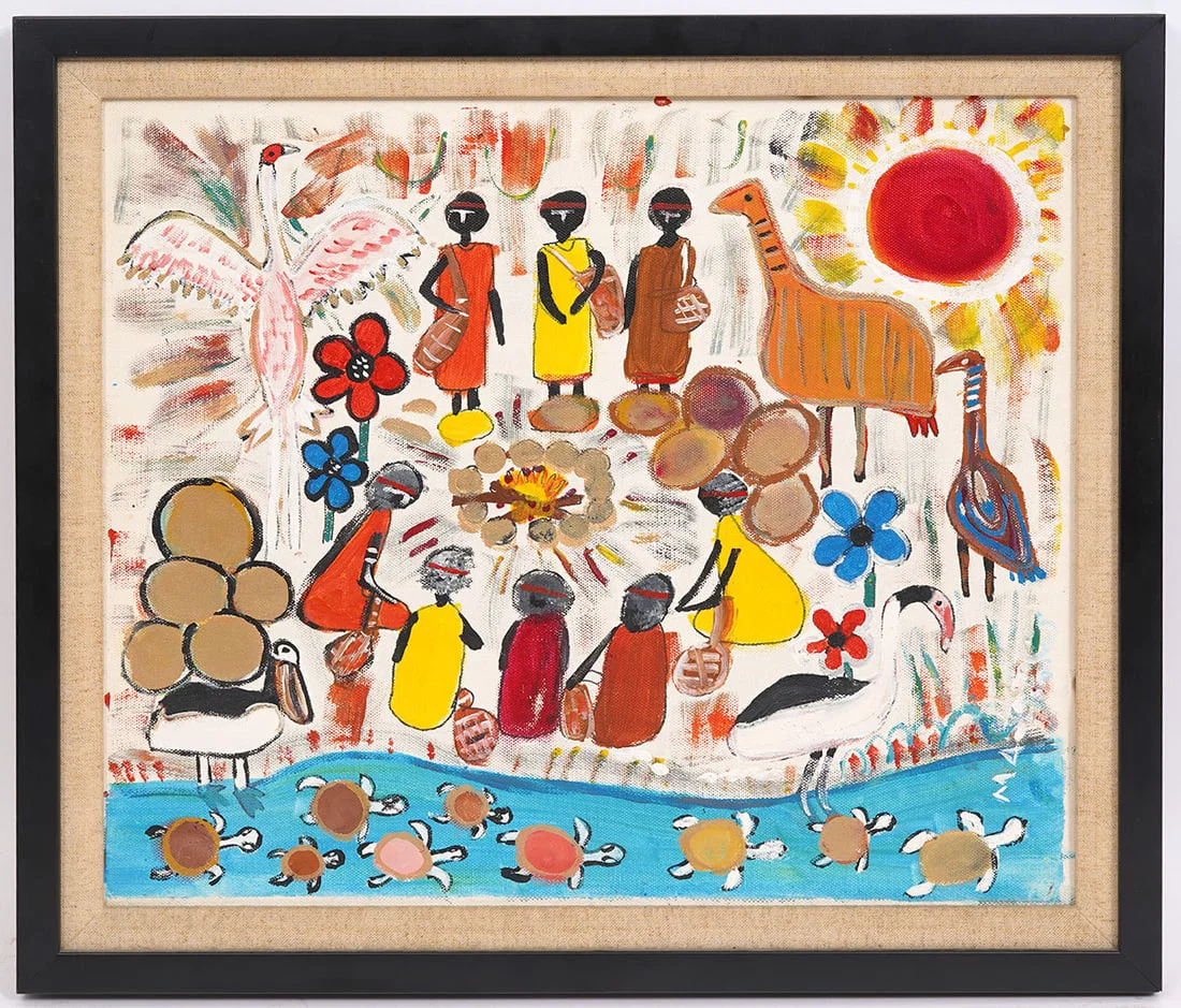 Margeret Adams Aboriginal Folk Art Painting